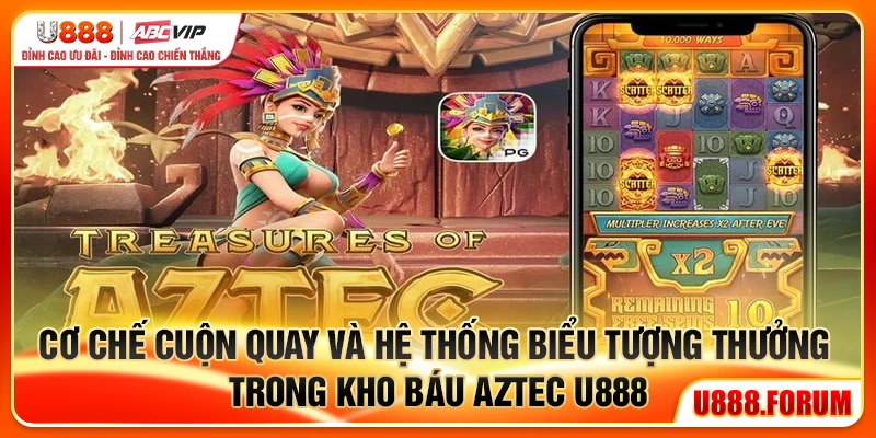 Kho Báu Aztec U888 – Slot Phiêu Lưu Săn Vàng Jackpot Khổng Lồ 2 Cơ chế cuộn quay và hệ thống biểu tượng thưởng trong Kho Báu Aztec U888