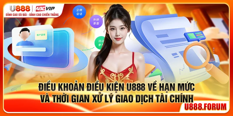 Điều Khoản Điều Kiện U888 - Quy Định Rõ Ràng, Chơi An Tâm 2 Điều khoản điều kiện U888 về hạn mức và thời gian xử lý giao dịch tài chính