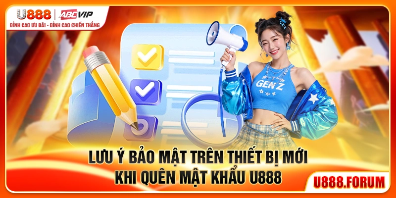Quên Mật Khẩu U888 – Cách Khôi Phục Tài Khoản An Toàn 2026 3 Lưu ý bảo mật trên thiết bị mới khi quên mật khẩu u888