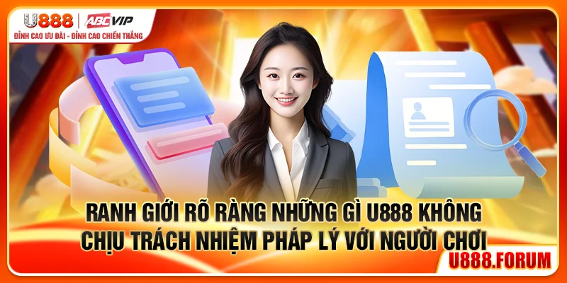 Ranh giới rõ ràng những gì U888 không chịu trách nhiệm pháp lý với người chơi
